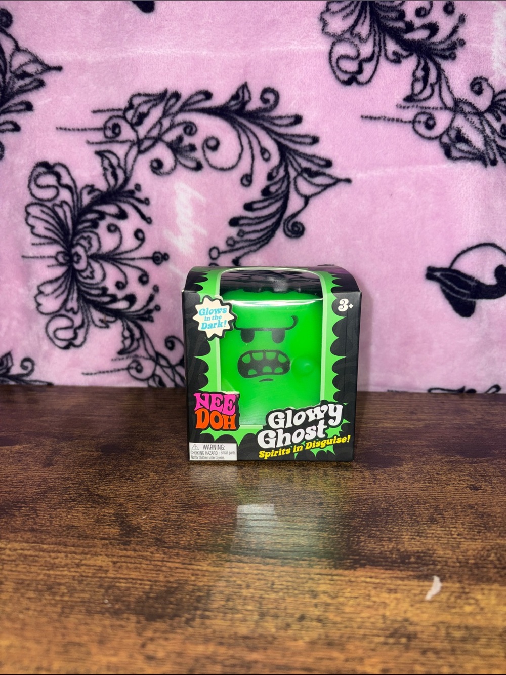 NEE DOH Glowy Ghost Kids Toy - Green Glow